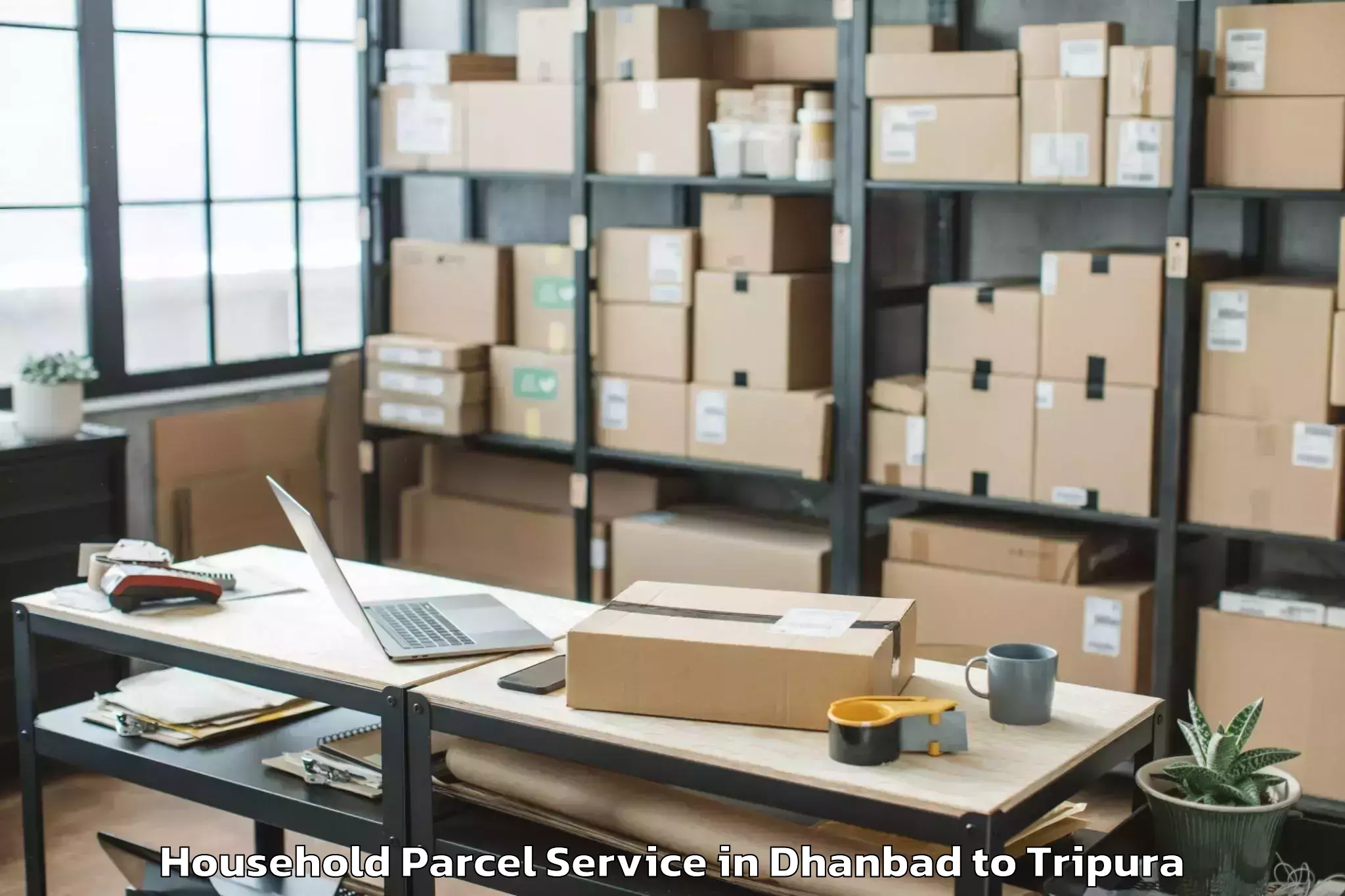 Top Dhanbad to Icfai University Tripura Agart Household Parcel Available